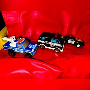 Buddy L Lot of 3 Plastic Police Vehicles.  EUC